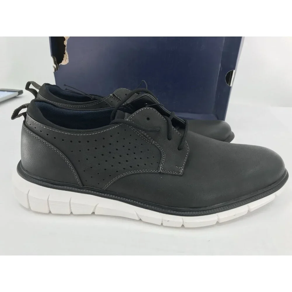 Dockers Shoes Mens Size 10.5 Frontera 24 Black‎ Faux Leather Lace Up